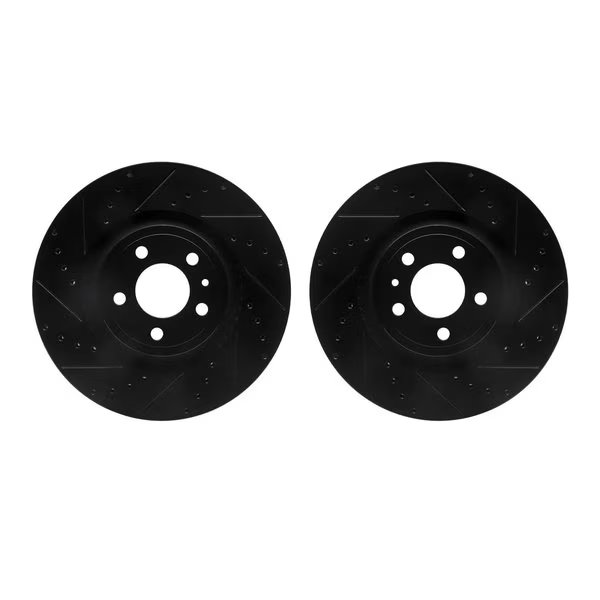 Rotors-Drilled and Slotted-Black, Zinc Plated black, Zinc Coated, 8002-54160, Dynamic Friction Co, Mfr#: 8002-54160